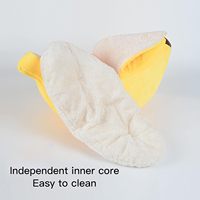 Lit pour chat Banana Cat, mignon, amusant, confortable, tapis pour chat, lits chauds, durables, portables, panier pour animaux de compagnie, niche, coussin pour chien, doublure blanche, multicolore