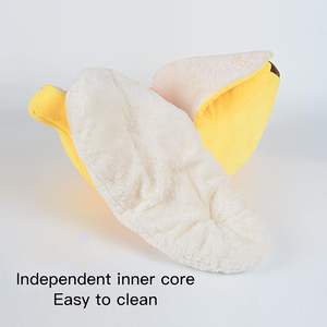 Banane chat lit maison mignon drôle confortable chat tapis lits chaud Durable Portable panier pour animaux de compagnie chenil <span class=keywords><strong>chien</strong></span> coussin blanc doublure multicolore - Product Image 3