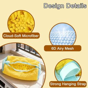 Sac de lavage de chaussures portable en microfibre, résistant aux déchirures et réutilisable, grande capacité, pour utilisation en machine à laver - Product Image 4