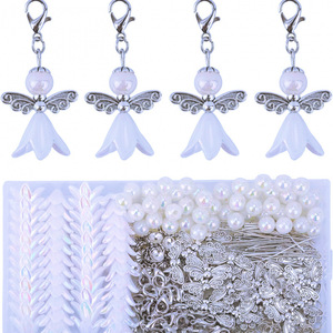 Kit de bijoux DIY Pendentif Ange Gardien Porte-clés Accessoires Perles Fournitures Artisanat Printemps 2024 Origine Yiwu - Product Image 1