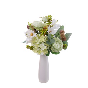 Ramo de Rosas y Hortensias Artificiales Zhiying, Tela Plástica Tejida, Decoración para el Hogar y Bodas CF01410 - Product Image 5