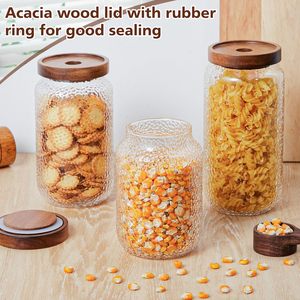 Home and Kitchen Accessories Storage <b>Boxes</b> Borosilicate Glass Containers for Food Storage Weck Mason Jars with Wooden Lids - Product Image 4
