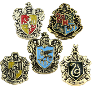 ZRM Fashion Badge en métal unisexe, motif animalier, symboles des écoles Poudlard et <span class=keywords><strong>Serpentard</strong></span>, accessoire de costume, broche, épinglette, bouton - Product Image 1