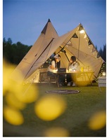 Tente Vidalido Teepee Ms Pro, tente de camping en plein air, tente indienne Pinnacles Pro, auvent, foyer, tente de pluie