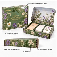 Boîte d'expédition personnalisée pour pressage de fleurs, en matériaux recyclés, avec doublure en éponge, en carton ondulé brillant E-Flute, emballage plat pour l'expédition