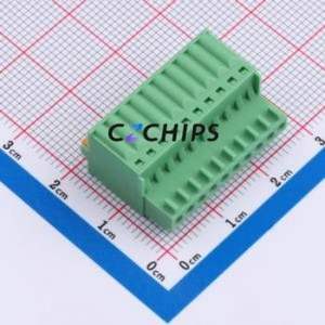 1881406 Plug-in Terminal Block Connector ( Pitch: 2.5mm )( Color: Green )( Total PIN Count: 10P )( Number of Rows: 1 ) - Product Image 2