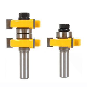 2 piezas Fresa en T de 3T con vástago de 1/2 pulgada de acero de alta velocidad para carpintería y puertas de gabinetes - Product Image 5