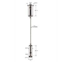Accessoires de suspension d'éclairage de plafond autobloquants personnalisés cintre de câble et ensembles d'élingues en fil d'acier de 1.5mm avec virole à bouton