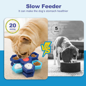 Bol de nourriture pour chien interactif, écologique, nourriture lente, puzzle, durable, en plastique moderne, imperméable, qui couine, <span class=keywords><strong>anti</strong></span>-ennui, portable pour animaux de compagnie - Product Image 4