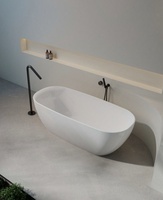 Baignoire autoportante ovale en acrylique blanc de luxe, grande taille, idéale pour les villas, bon prix