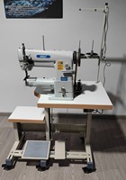 Machine à coudre industrielle à point noué à triple alimentation QS-341-2 à grand crochet pour lit cylindrique
