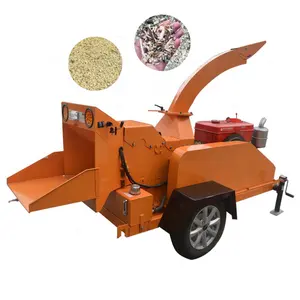 Traktor Dioperasikan Chipper Kayu dari Cina Drum Shredder Lubang Pohon Pto Drive 16 Hp Mesin Chipper Kayu Shredder Cabang Pohon