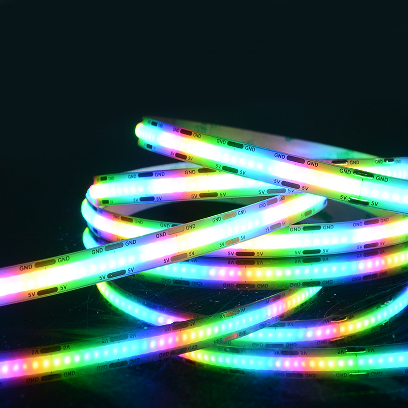 Factory sales High Quality Dc5v 1008 Leds/m Magic Color Flexible Fcob Led Strip for decoration