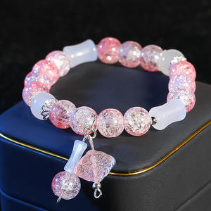 Pulseras hechas a mano DIY de moda, accesorio de cadenas para teléfono móvil, cuentas acrílicas multicolores con agujero recto, cuentas de plástico Lucite - Product Image 1