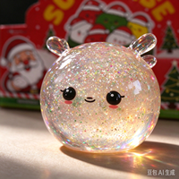 Cadeau de Noël : Jouet Squishy en forme de boulette de Noël, à remontée lente, pour la décompression et le soulagement du stress sensoriel