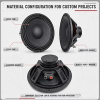 Speaker Audio Mobil OEM 10 Inch Woofer dengan Kerucut Kertas dan Tepi Kain 100W/200W 4 Ohm untuk Produsen Merek Mobil