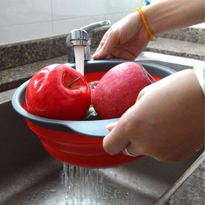ตะกร้ากรองพับได้แบบขายส่ง สำหรับล้างผักผลไม้ในครัว พร้อมช่องระบายน้ำ - Product Image 3