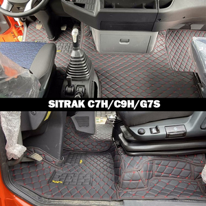 Pour Mercedes BENZ 2012 2020 Sitrak C5H C7H C9H Scania <span class=keywords><strong>Volvo</strong></span> FH 12 Daf XF Tapis de sol de voiture en cuir de qualité supérieure pour camion, ensemble complet - Product Image 3