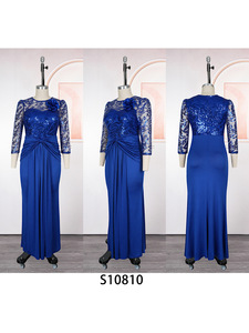 <span class=keywords><strong>Robe</strong></span> en dentelle patchwork pour femmes africaines, <span class=keywords><strong>taille</strong></span> plus, style européen et américain, <span class=keywords><strong>robe</strong></span> de soirée à paillettes - Product Image 5
