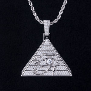 KRKC Kalung Mata Fainty Kustom, Perhiasan Besar Mawar Berlapis Emas 925 Perak Murni Mata Turki Yunani Kalung Mata Jahat - Product Image 2