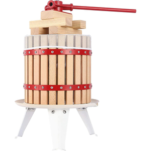 Presse à fruits 2026 <span class=keywords><strong>30L</strong></span> avec panier en bois massif, presse-fruits 6L pour la fabrication artisanale, broyeur de cidre, pommes et raisins 1,6 gallon, extracteur de jus, broyeur à vin - Product Image 1