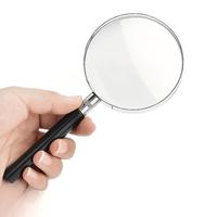Handheld Reading Magnifiers 60/75/100 mm Metal Frame for Elderly Readers