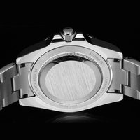 Montres mécaniques automatiques pour hommes, montre étanche en acier inoxydable, bracelet réglable, cadran lumineux, résistant aux chocs
