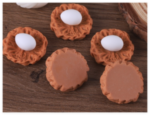 ตุ๊กตาไก่ไก่ไก่เรซินรูปไข่สีขาวสำหรับครอบครัวลายตลกสำหรับบ้านตุ๊กตา - Product Image 5