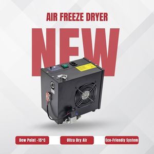 Black -15.C Dew Point Mini <b>Refrigerated</b> Air Dryer With Solenoid 420L/min for Laboratory Processing and Low Dew Po - Product Image 5