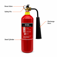 Extincteurs à CO2 (dioxyde de carbone) en acier inoxydable en gros – Tailles 2kg, 3kg, 5kg, 6kg, 10kg, 25kg, 50kg. Personnalisation OEM/ODM