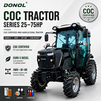 Tracteur à transmission par navette 8+8 avec cabine climatisée 4x4 75 CV, pompe et moteur pour applications routières agricoles européennes