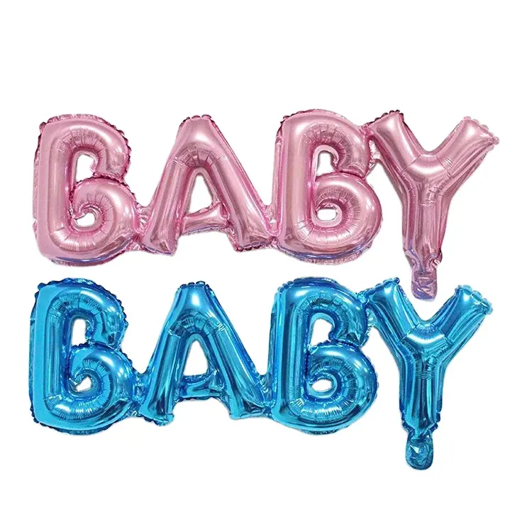baby shower Party Background decoration BABY balloon phrase air filled mylar balloons