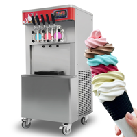 Machine à glace molle verticale entièrement automatique en acier inoxydable, 7 saveurs, pour sundae et glaces en tube – Vente chaude