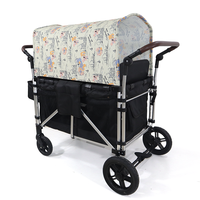 Wagon pour enfants tout-terrain 4 passagers Poussette classique pour bébé double côte à côte