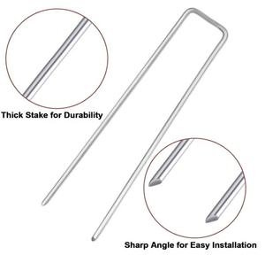 גן נוף הימור/קוצים/סיכות/יתדות קרקע נייל מגולוון סיכות טפש עיגון מחסום עשב נוף אנטי-חלודה 6 ''כבד - Product Image 2