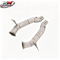 Tuyau d'échappement droit KM SS304 pour Ferrari 458 Italia Speciale Spider 4.5L V8 haute performance, protection thermique