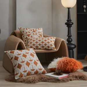 Federa per cuscino per divano geometrica all'ingrosso fodera per cuscino in ciniglia jacquard fodere per cuscini per decorazioni per la casa turche