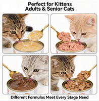 Makanan Kucing Lengkap Beef Cat Grass, Makanan Basah Kaleng Rasa Kuah 85g |   Dukungan Otot Pengontrol Bola Rambut Resep Alami Daging Kucing Dewasa