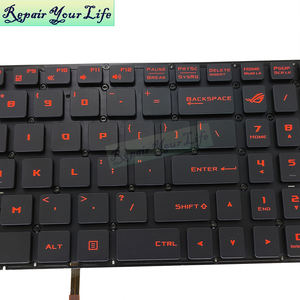 คีย์บอร์ดเกมมีไฟพื้นหลัง US สำหรับ <span class=keywords><strong>ASUS</strong></span> <span class=keywords><strong>ROG</strong></span> <span class=keywords><strong>Strix</strong></span> GL502 GL502 GL502VT <span class=keywords><strong>GL502V</strong></span> GL502VS GL502VM GL502VY GL502VML 0KNB0-662PUS00 FX502VE - Product Image 2