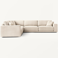Italienisches Design Massivholzrahmen Freizeit Wohnzimmer Luxus Modernes Modulares L-förmiges Sofa
