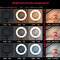 FOSOTO ZB-R18 18 Inci 60W, Lampu Cincin Led Video Fotografi dengan Dudukan untuk Tiktok Makeup