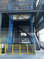 Ascenseur de fret d'entrepôt Leopard SJD, élévateur de marchandises 2t, 2 étages, pour sous-sol d'usine, montage mural, entraînement hydraulique, télécommande sans fil