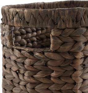 Cesta de Almacenamiento de Mimbre Tejido con Asas, Color Espresso Marrón Oscuro, Estilo Contemporáneo, Hecha a Mano, para Cocina y Baño - Product Image 4