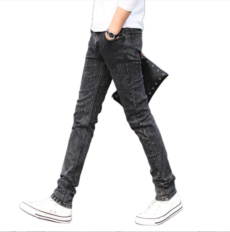 Wholesale fall fashion skinny jeans casual comfortable men's jeans slim high quality pencil pants