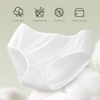 Culottes jetables en coton, 5 pièces, emballées individuellement, double couche, sous-vêtements en coton pour femmes, soins de voyage pour salon SY779
