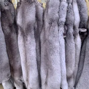 高品质柔软毛皮批发供应商定制蓬松奢华正品天然蓝色狐狸毛皮