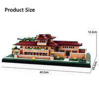 Wange 5246 Robie House, ensemble de construction de blocs de puzzle à assembler soi-même, jouet éducatif pour enfants, cadeau