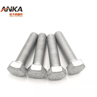 Baut Mur Baja Berkualitas Tinggi Kelas 8.8 10.9 Kepala Hex T-Bolt Ukuran M10 Ulir M3 M4 Baut Hexagon Galvanis UNF Berkualitas Tinggi