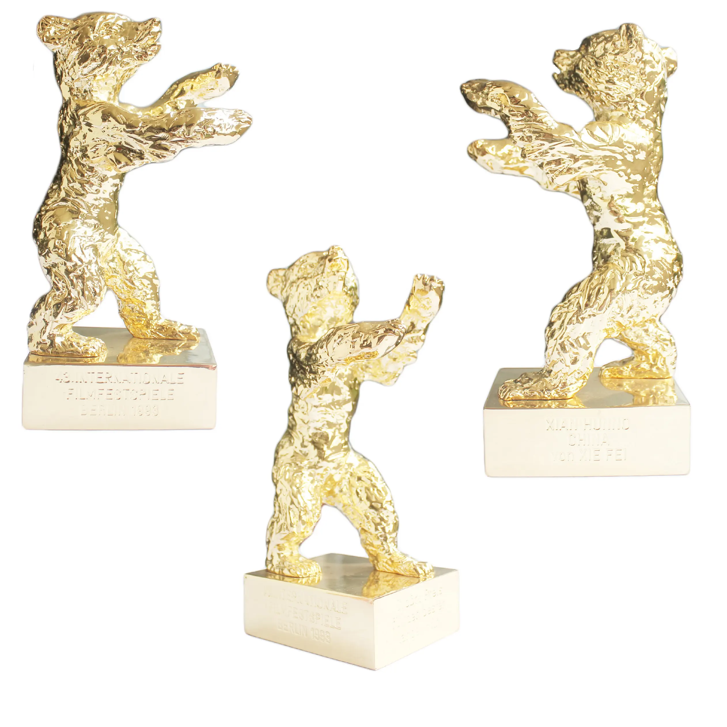 Geschenk und Souvenir Animal Lovers Awards Trophy Metal Benutzer definierte Filme und Filme Golden Bear Trophy Cup Stand