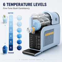 Machine à slush et à boissons glacées YX1802, fonction crème glacée 2-en-1, contrôle de température à 6 niveaux, OEM ODM pour les distributeurs